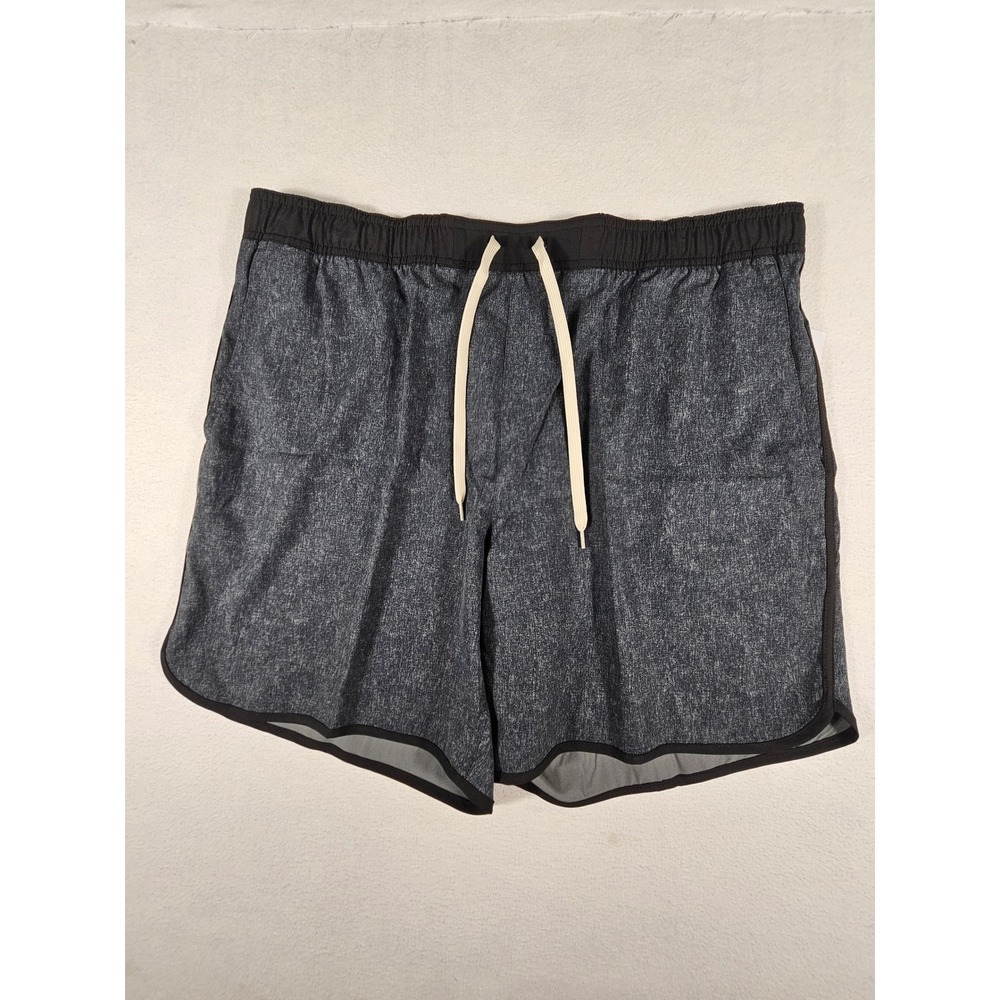 Original Penguin Sport Mens XL Shorts Dark Caviar Heather OGBSE0G3 Gray Athletic